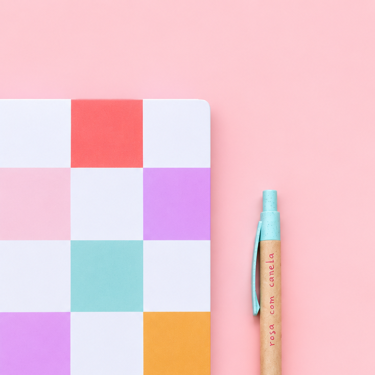Caderno Agrafado A5 PET Pautado ESSENCE COLORS