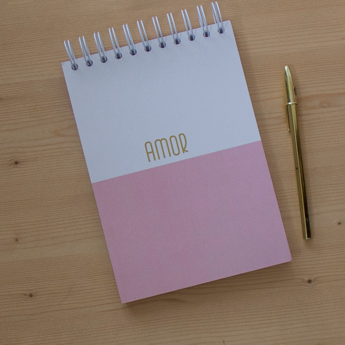 Caderno A5 Argolas Topo Capa Mole AMOR