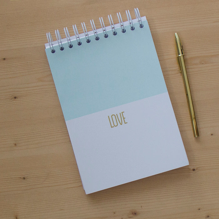 Caderno A5 Argolas Topo Capa Mole LOVE GOLD