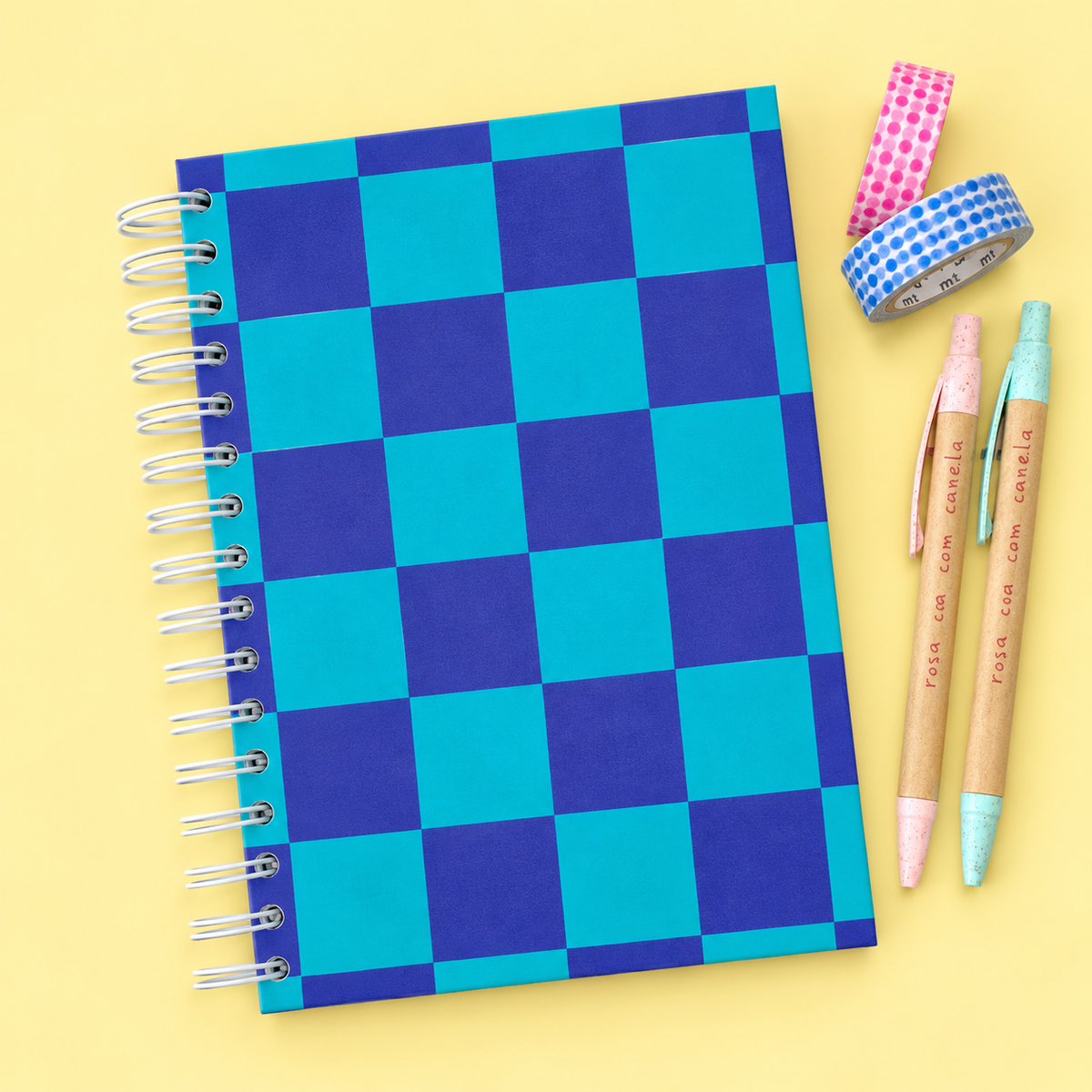 Caderno A5 Argolas 100 FL (PAUTADO) BLUE SQUARES