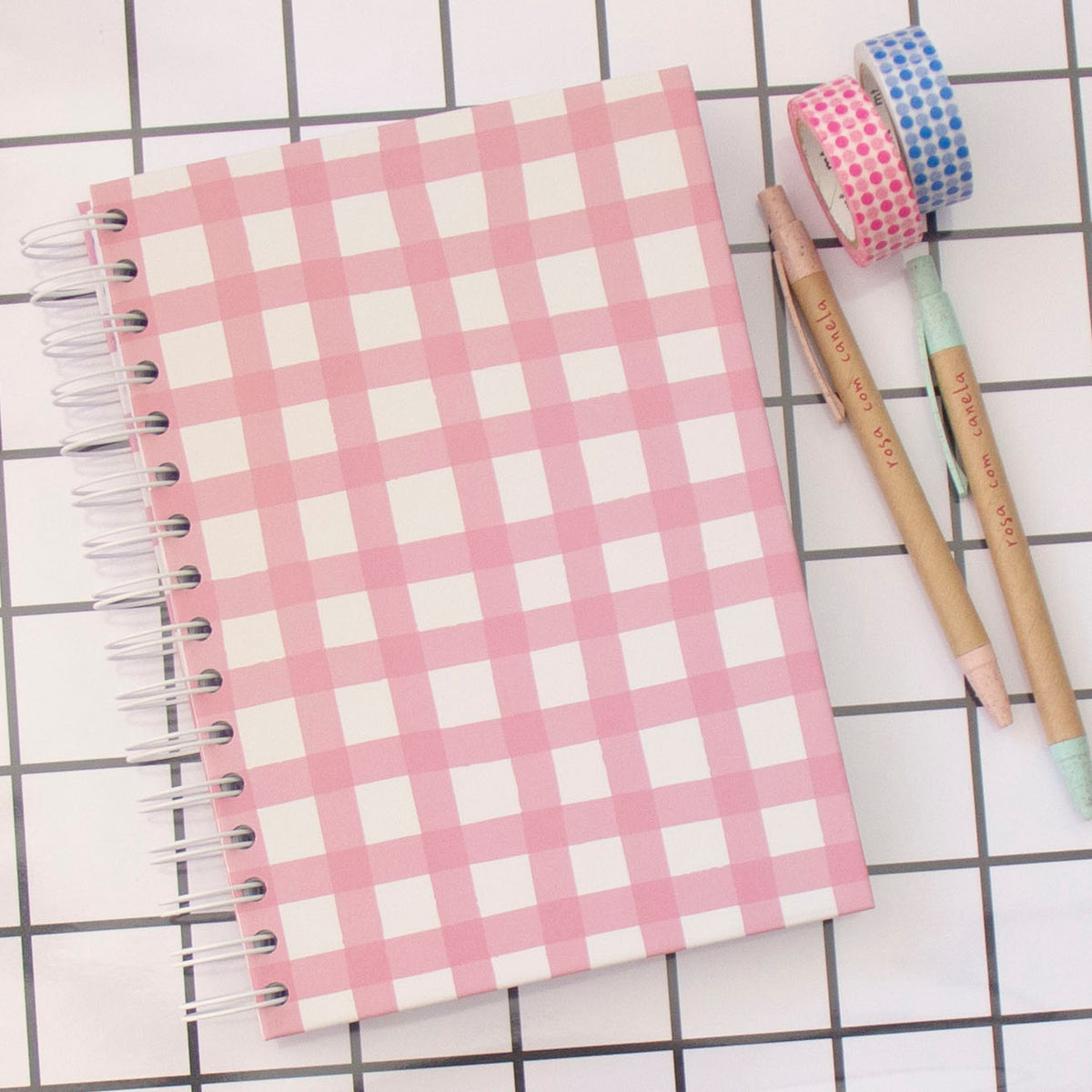 Caderno A5 Argolas (LISO) CANDY VICHY