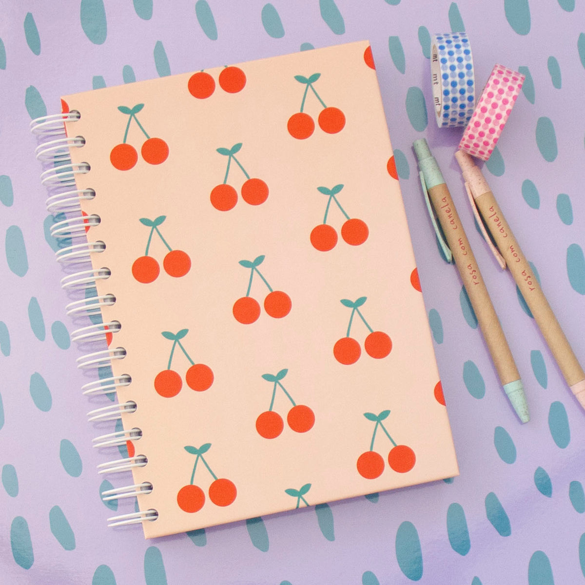 Caderno A5 Argolas (LISO) CHERRY