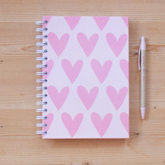 Caderno A5 Argolas 100 FL (PAUTADO) PINK HEARTS