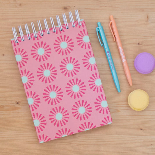 Caderno A5 Argolas Topo Capa Dura PINK LOTUS