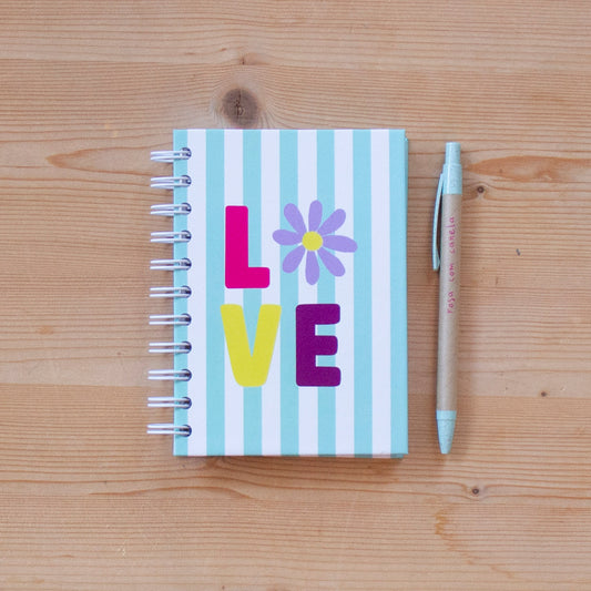 Caderno A6 Argolas 100 FL (PAUTADO) LOVE MINT
