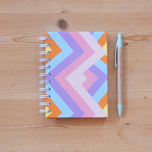 Caderno A6 Argolas 100 FL (PAUTADO) PASTEL GRAPHIC