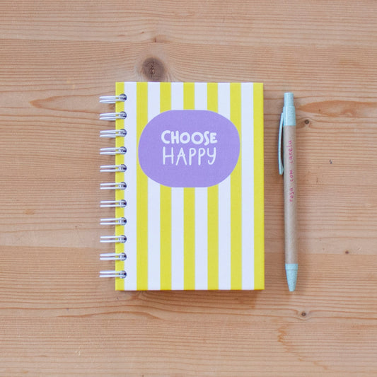 Caderno A6 Argolas 100 FL (PAUTADO) YELLOW STRIPES