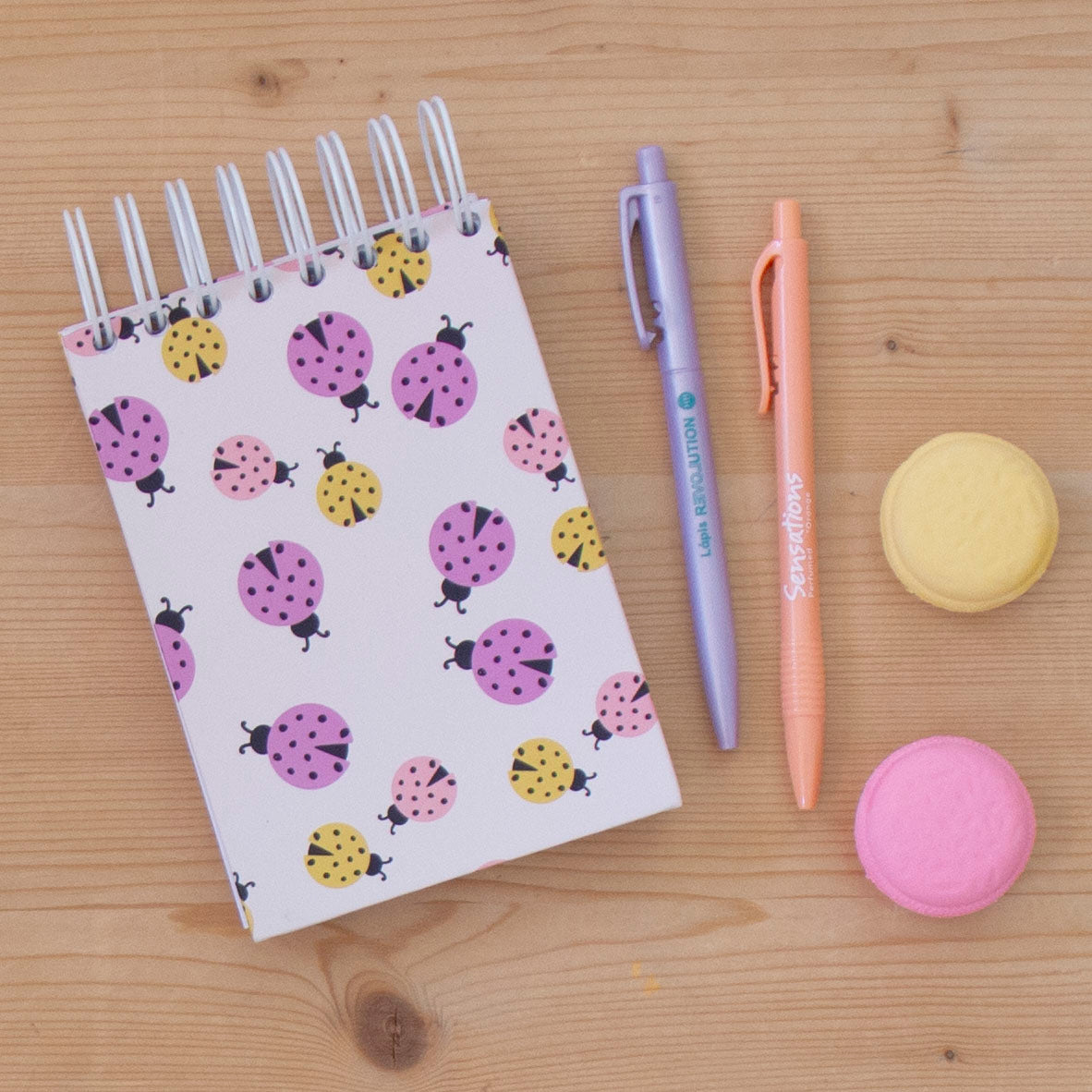 Caderno A6 Argolas Topo Capa Dura LADY BUG