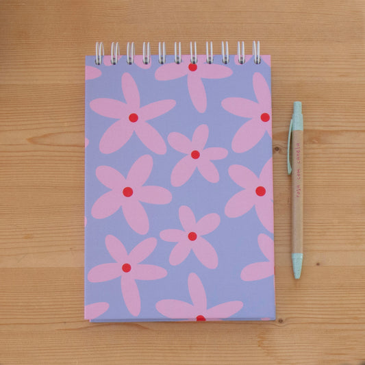 Caderno A5 Argolas Topo (LISO) COOL FLOWERS