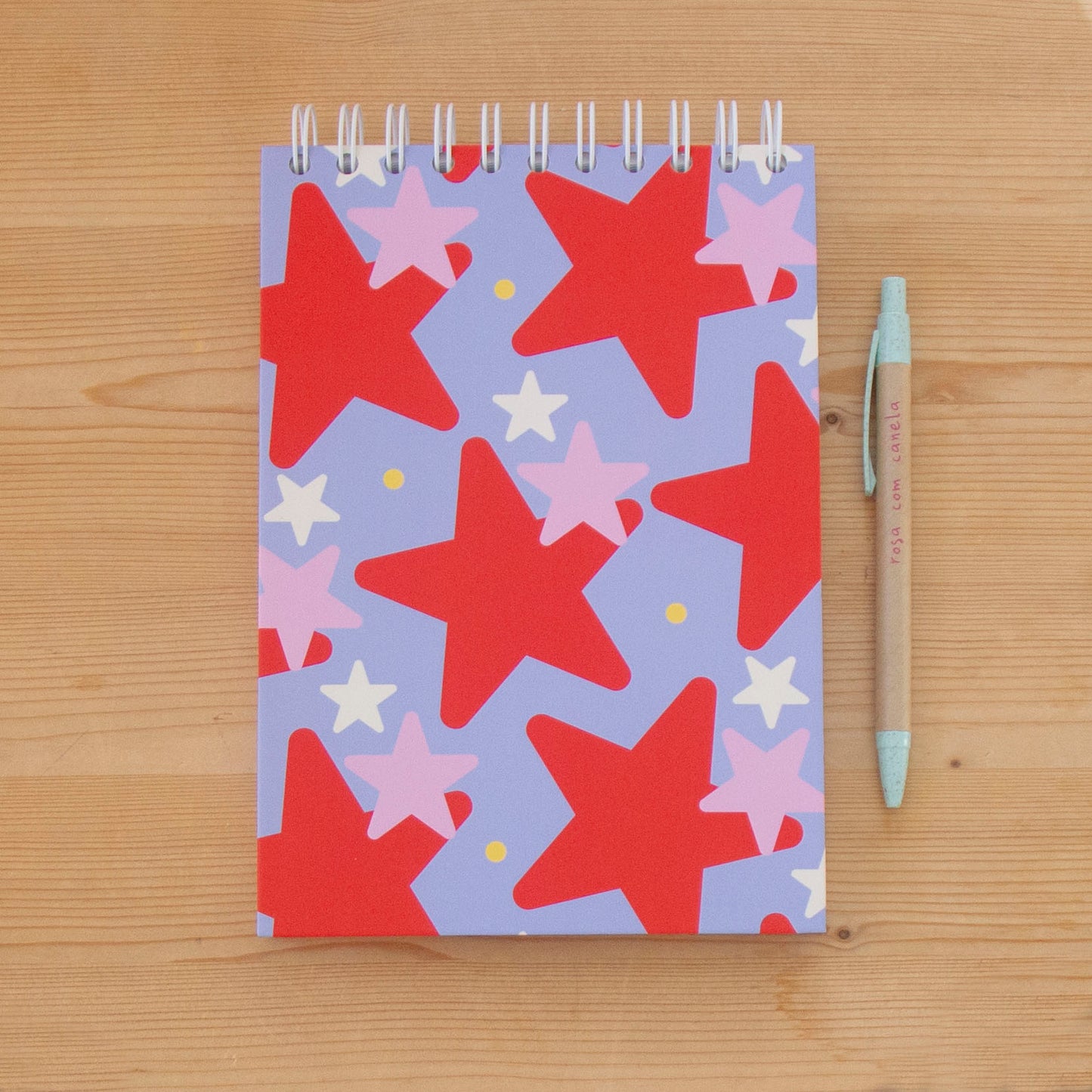 Caderno A5 Argolas Topo (LISO) COOL STARS