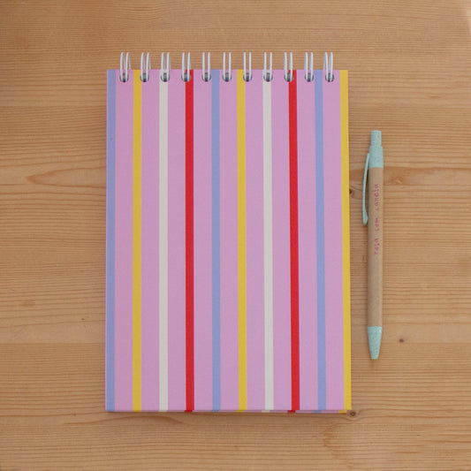 Caderno A5 Argolas Topo (LISO) COOL STRIPES