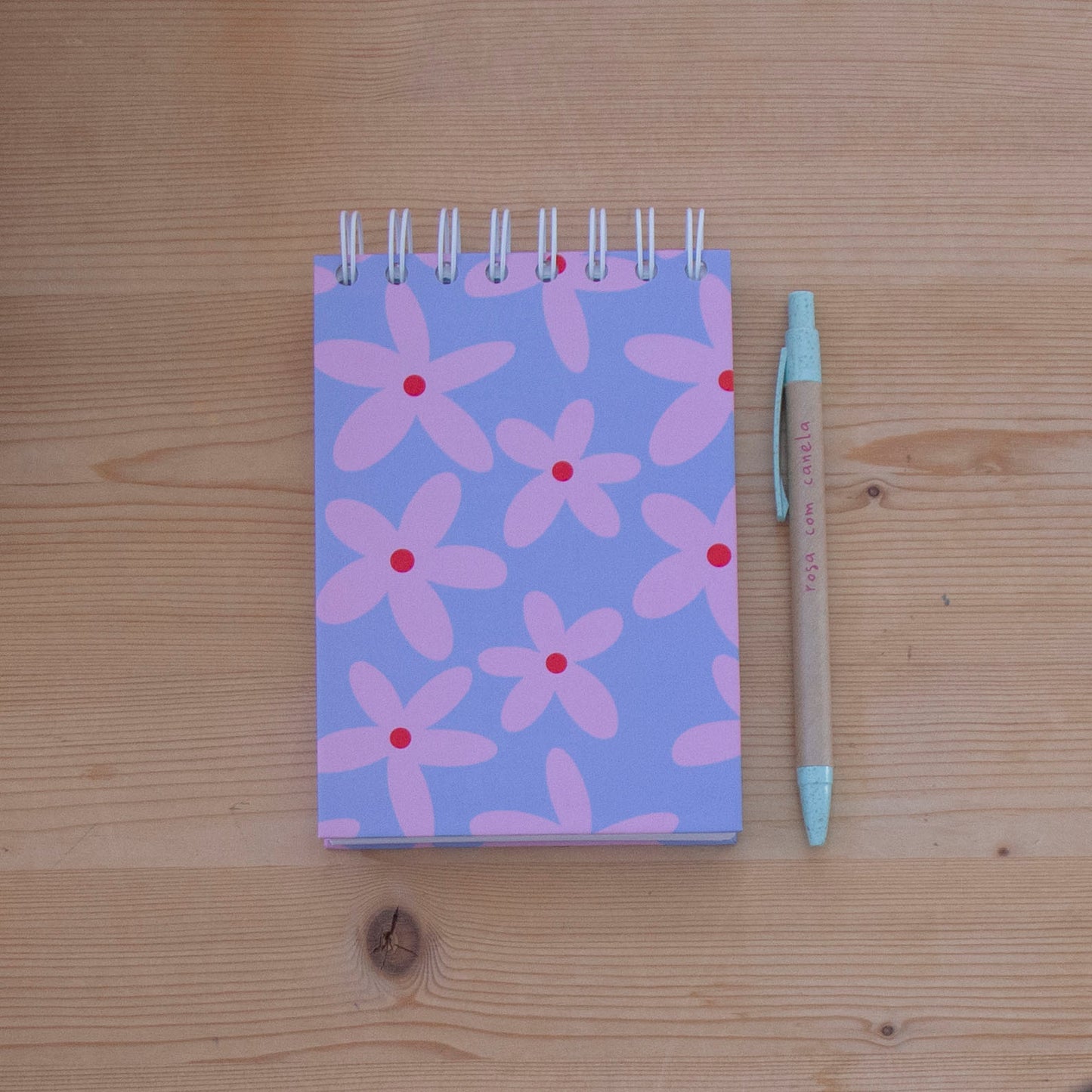 Caderno A6 Argolas Topo (LISO) COOL FLOWERS