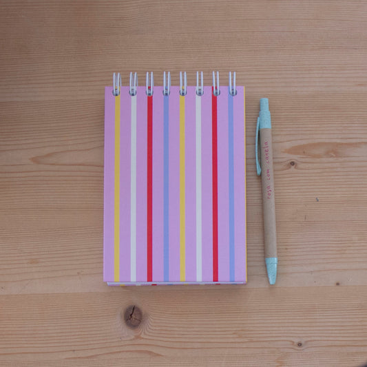 Caderno A6 Argolas Topo (LISO) COOL STRIPES