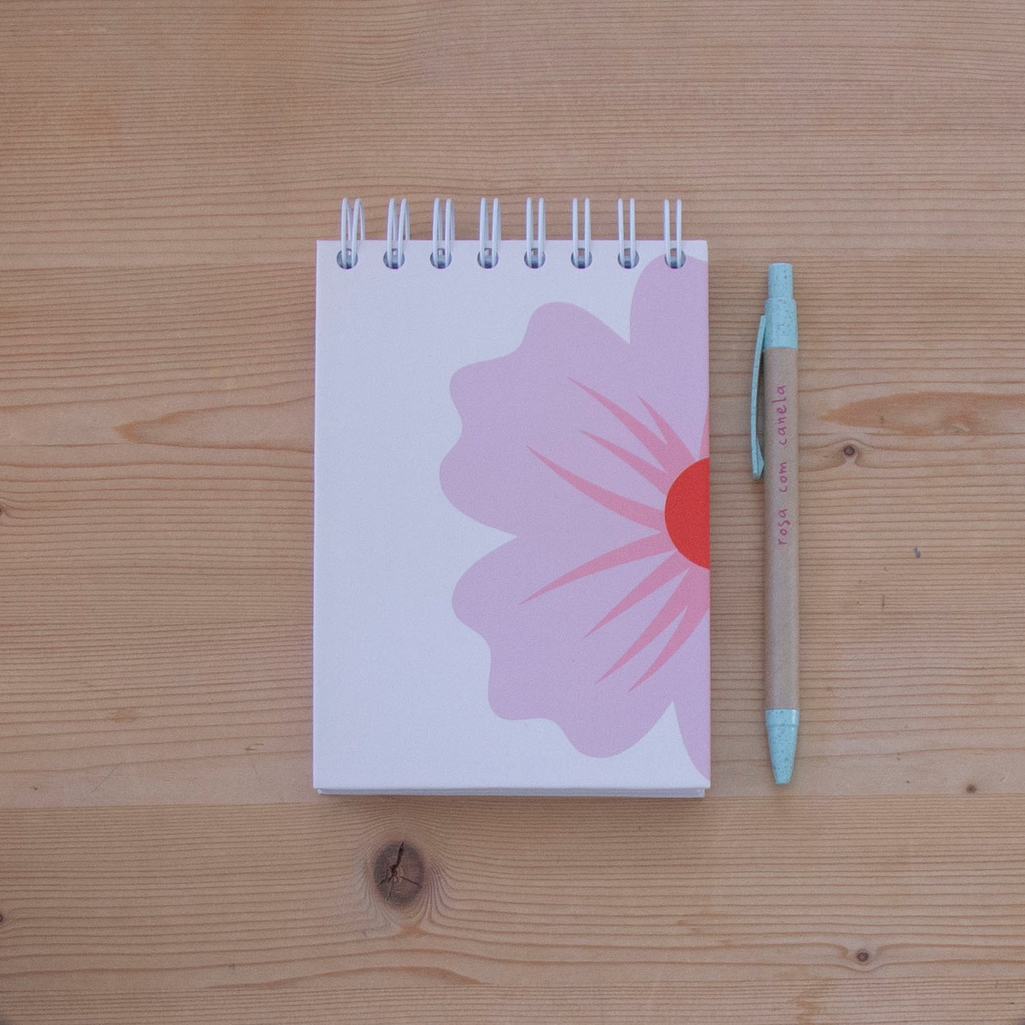 Caderno A6 Argolas Topo (LISO) FLOWERS BIG