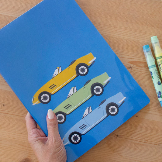 Caderno Agrafado A4 PET Pautado CARS