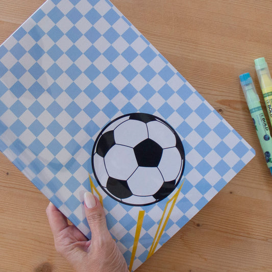 Caderno Agrafado A4 PET Pautado FOOTBALL