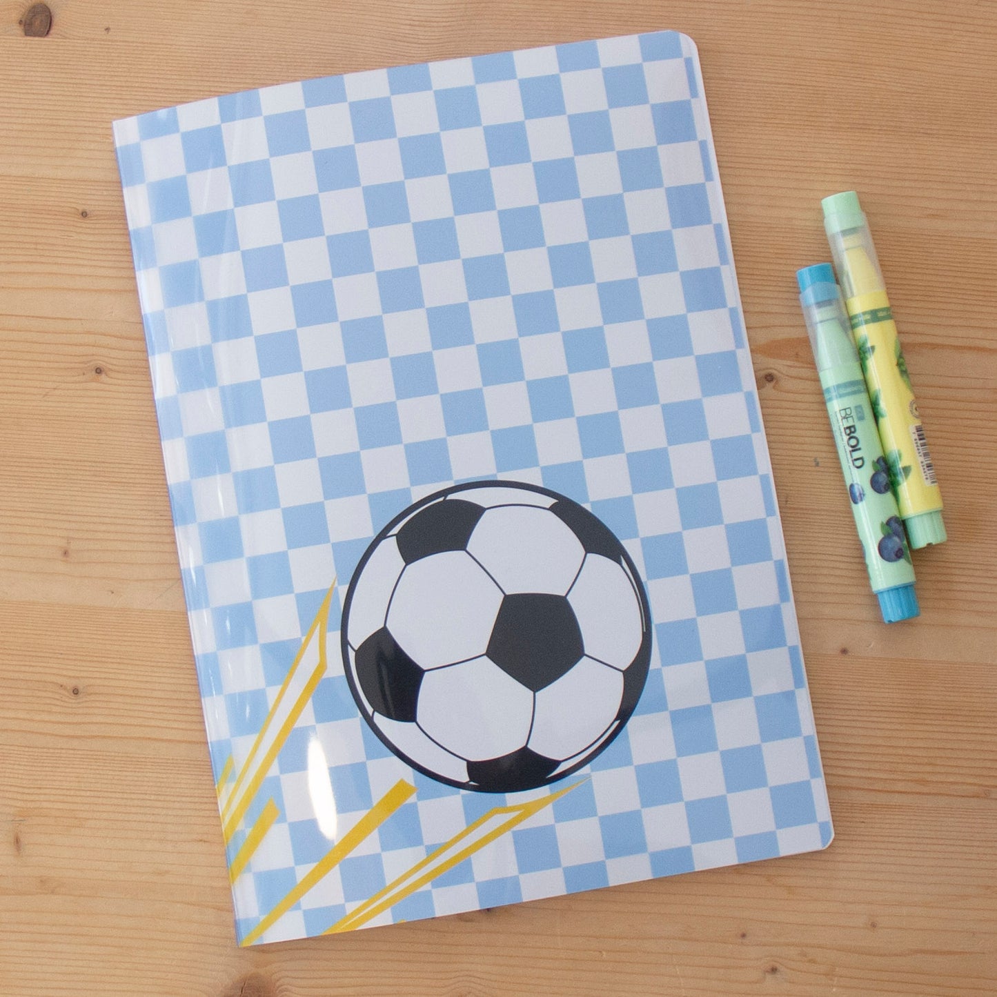 Caderno Agrafado A4 PET Pautado FOOTBALL