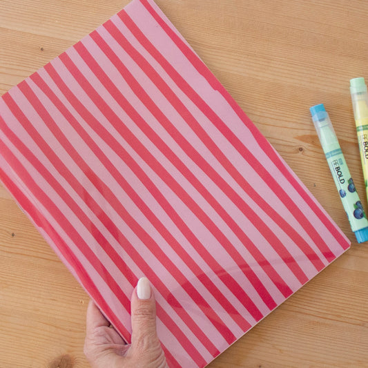 Caderno Agrafado A4 PET Pautado FUN STRIPES