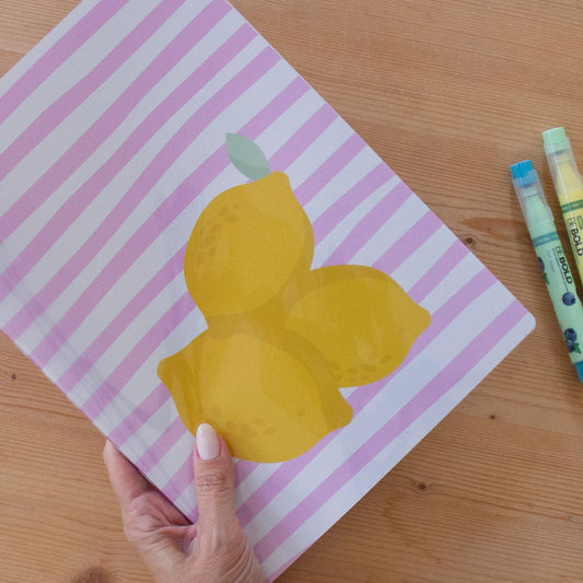 Caderno Agrafado A4 PET Pautado LEMON