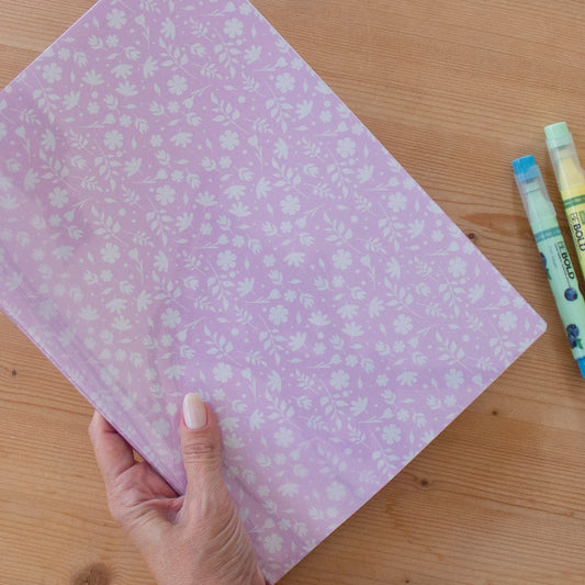 Caderno Agrafado A4 PET Pautado VINTAGE PINK