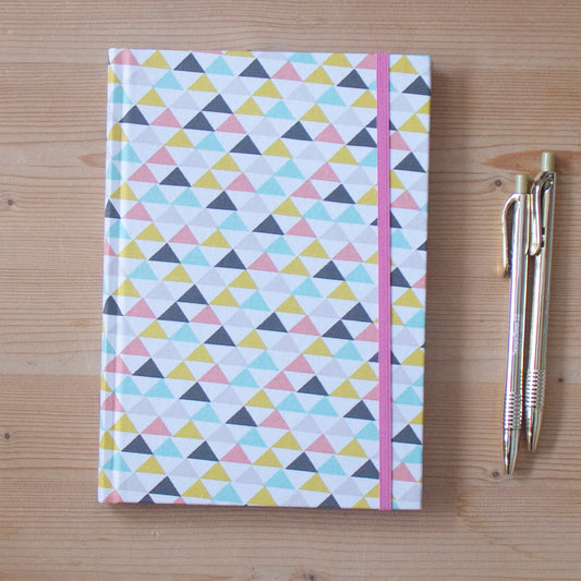 Caderno A5 tecido TRIANGLES