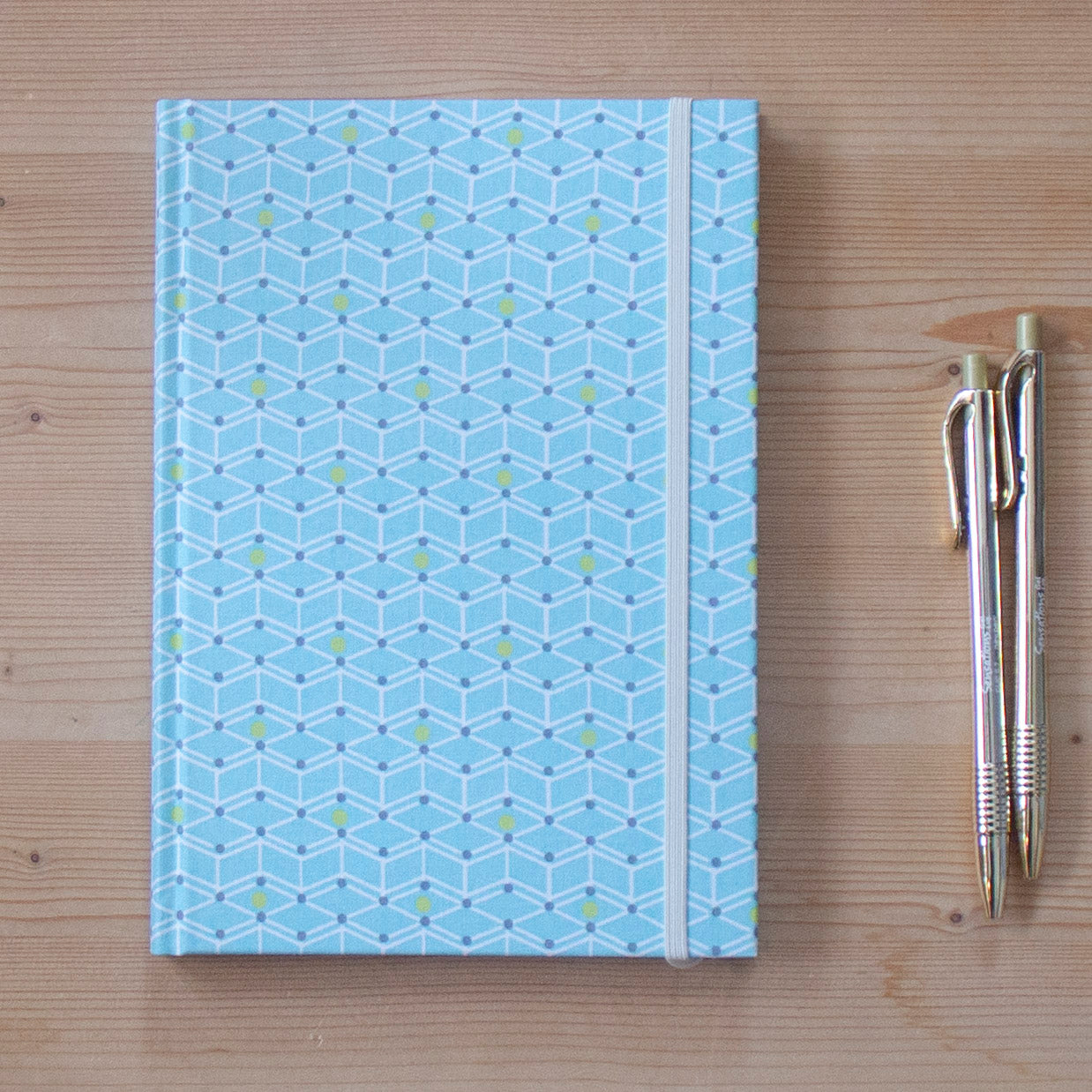 Caderno A5 tecido GRAPHIC BLUE