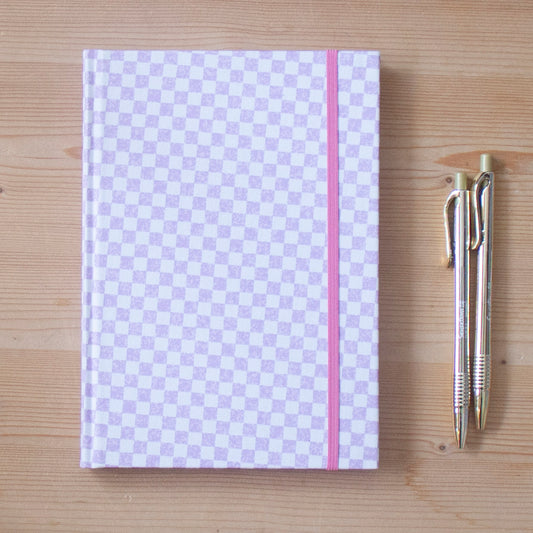 Caderno A5 tecido LILÁS