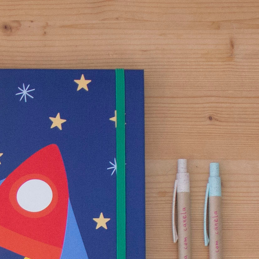 Caderno 17 x 24,5 cm (PAUTADO) BLUE ROCKET