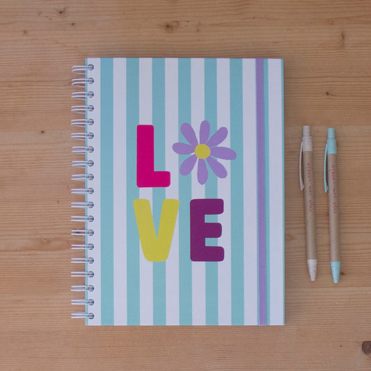 Caderno 17 x 24,5 cm (PAUTADO) MINT LOVE