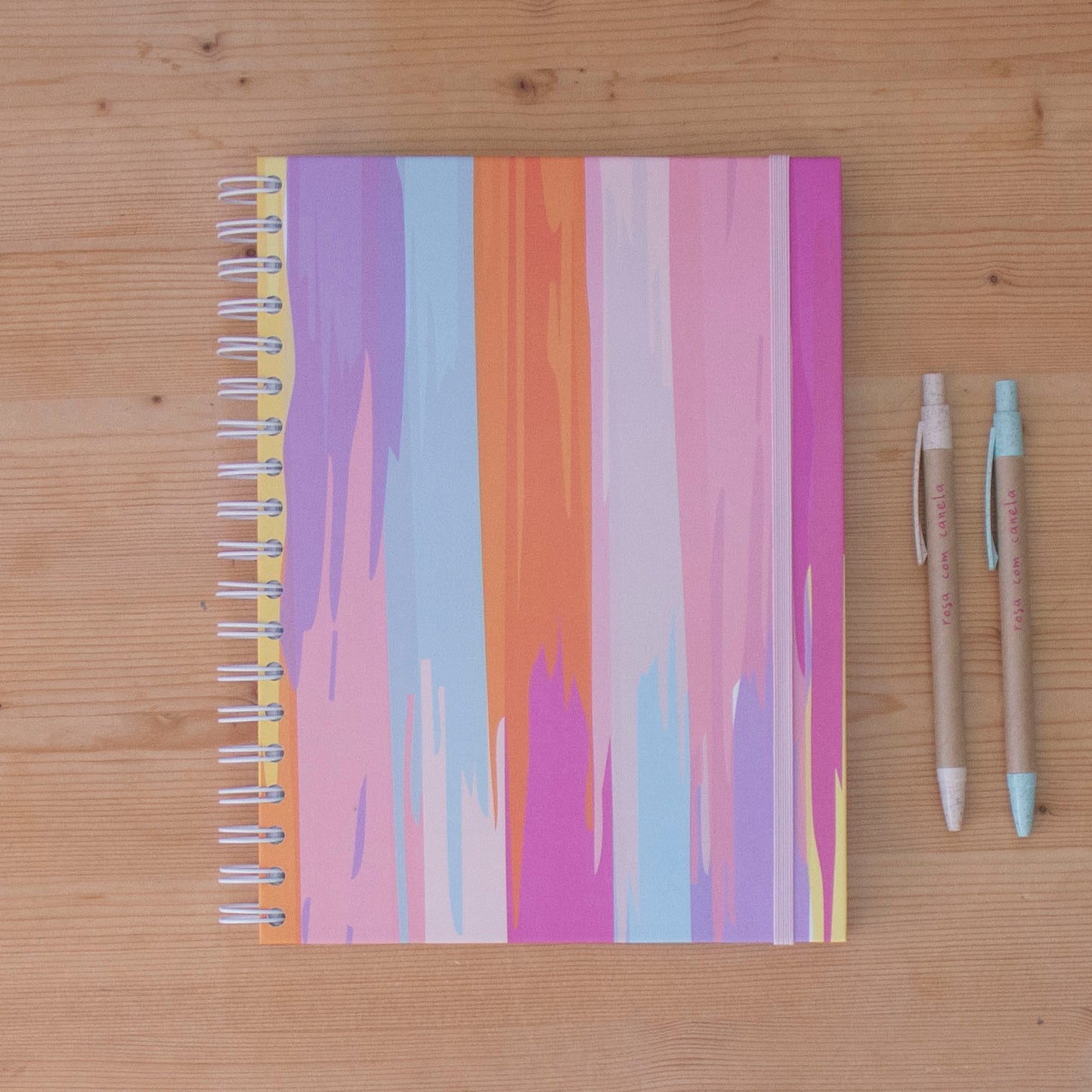 Caderno 17 x 24,5 cm (PAUTADO) PASTEL STRIPES