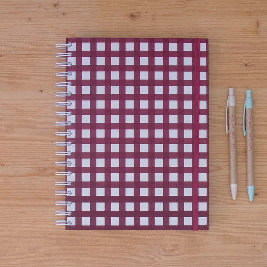 Caderno 17 x 24,5 cm (PAUTADO) CLASSIC BURGUNDY