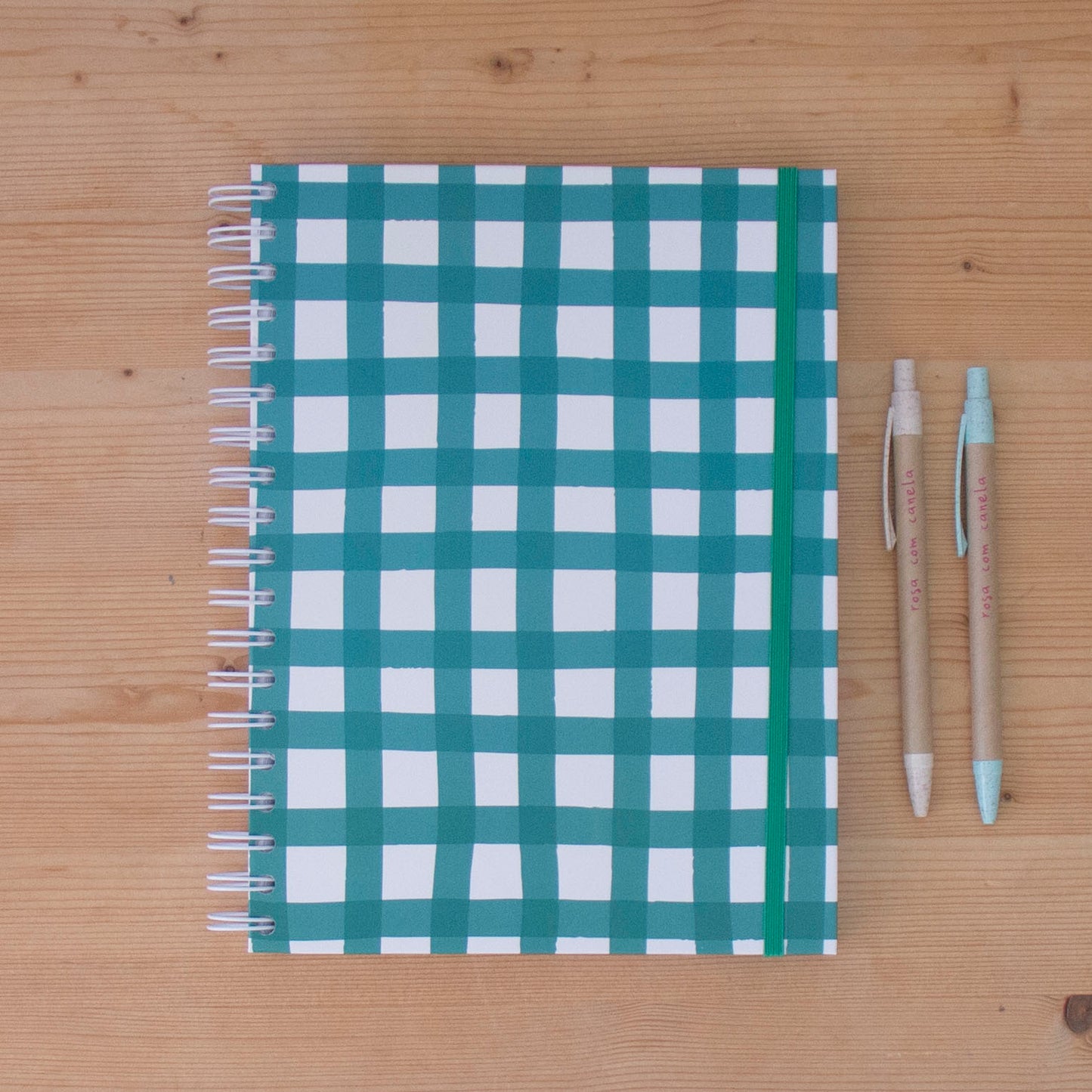 Caderno 17 x 24,5 cm (PAUTADO) VICHY GREEN