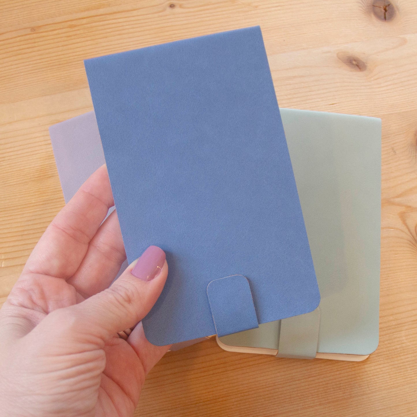 Caderno Pocket (13,5 x 8 cm) Suede Vegan Azul