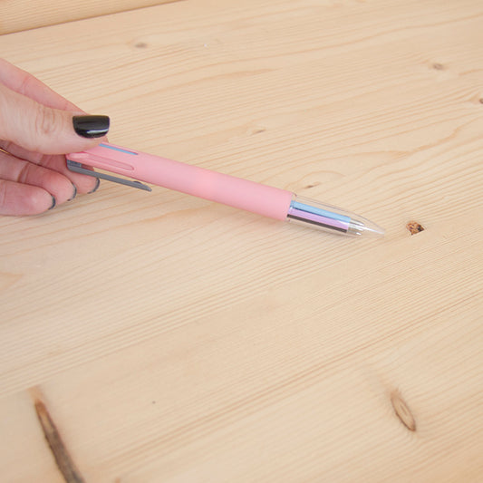 Caneta 5 Cores (Tinta Gel) Rosa