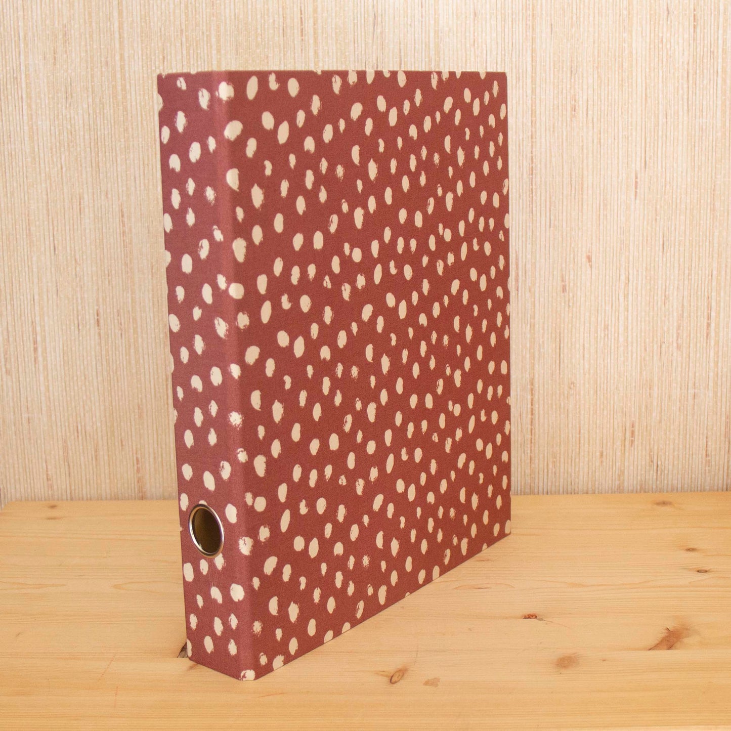 Capa de Arquivo A4 Fina tecido DOTS BROWN