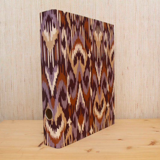 Capa de Arquivo A4 Fina tecido Tribal Lilás