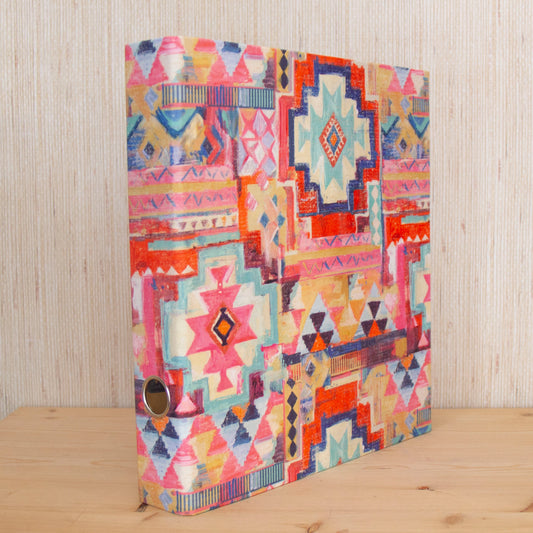 Capa de Arquivo A4 Fina tecido Tribal Neon