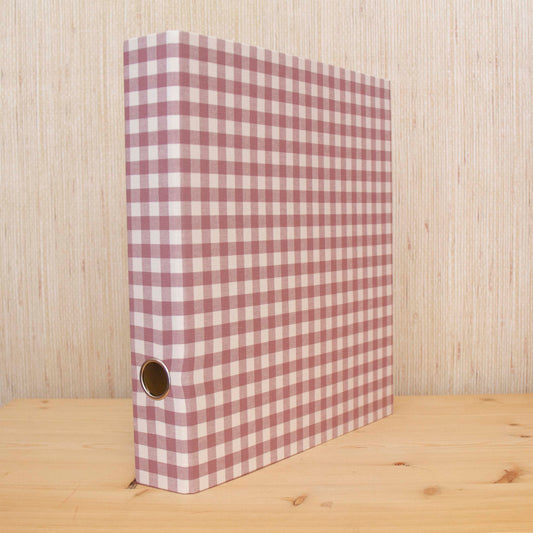 Capa de Arquivo A4 Fina tecido Vichy Lilás