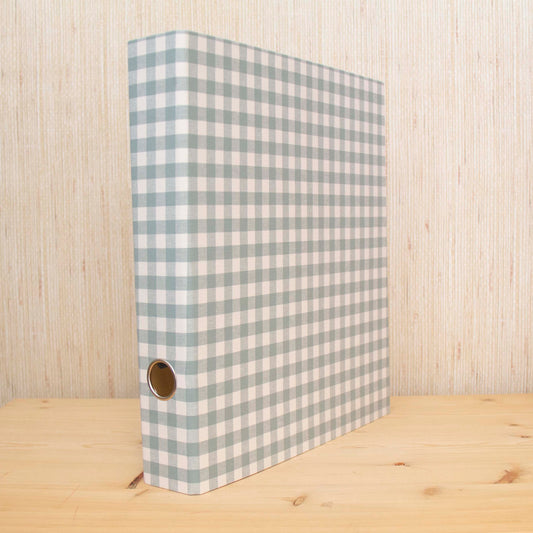 Capa de Arquivo A4 Fina tecido Vichy Menta
