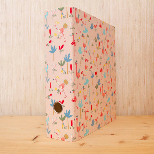 Capa de Arquivo A4 Larga tecido Flamingo
