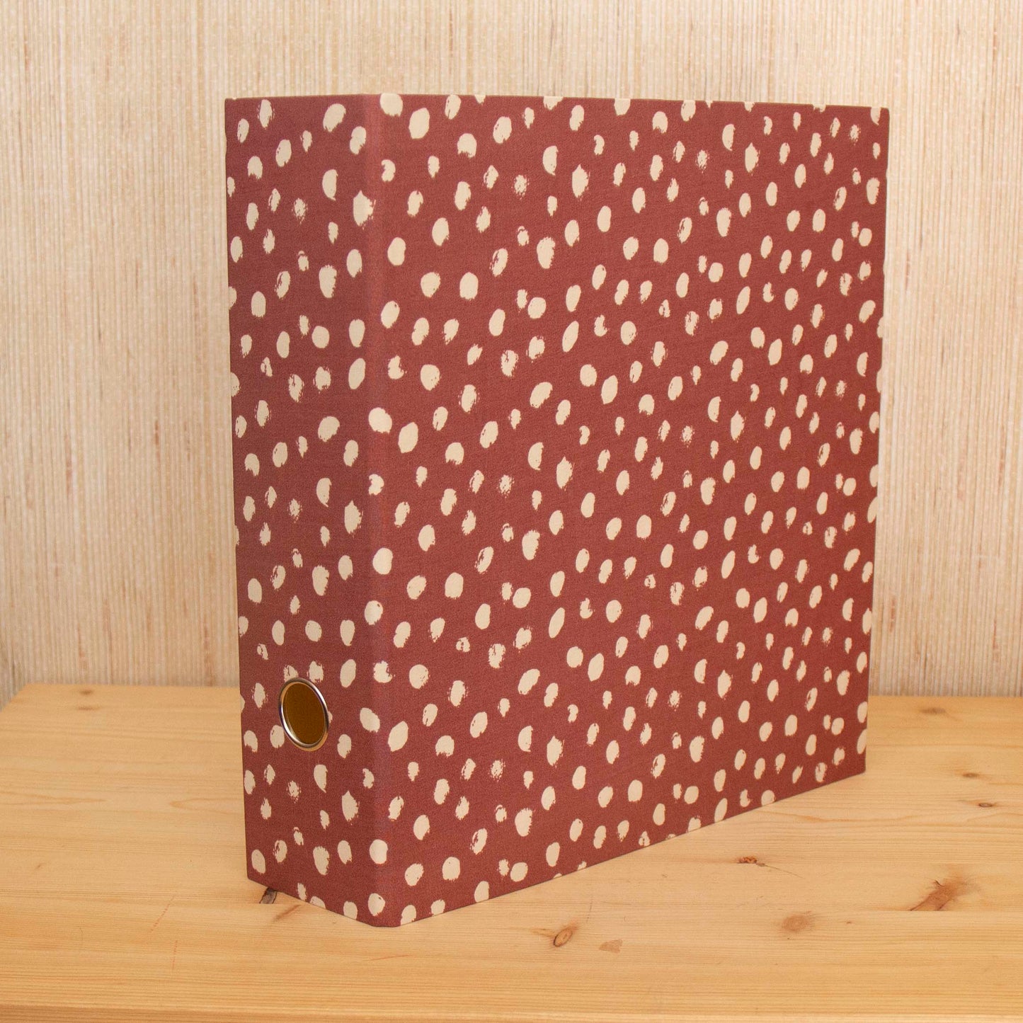 Capa de Arquivo A4 Larga tecido DOTS BROWN