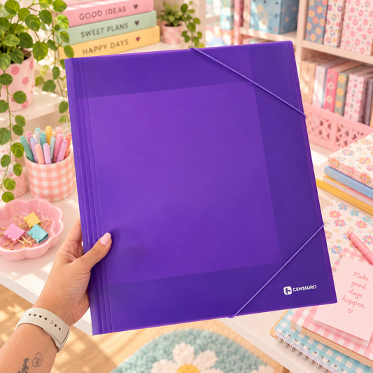 Capa de elásticos A3 PP ROXO