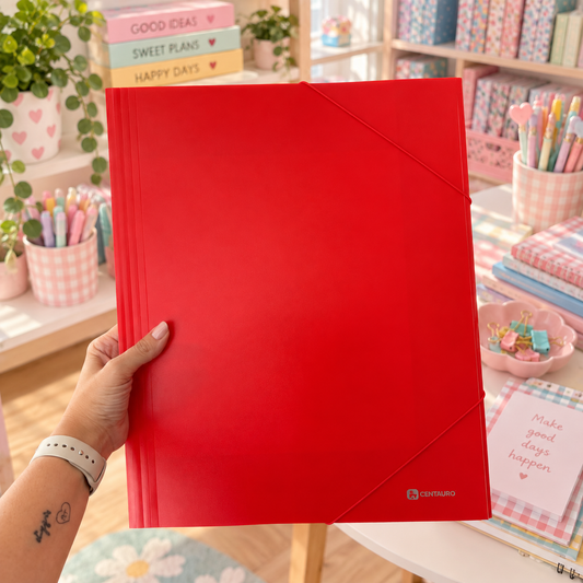 Capa de elásticos A3 PP VERMELHO
