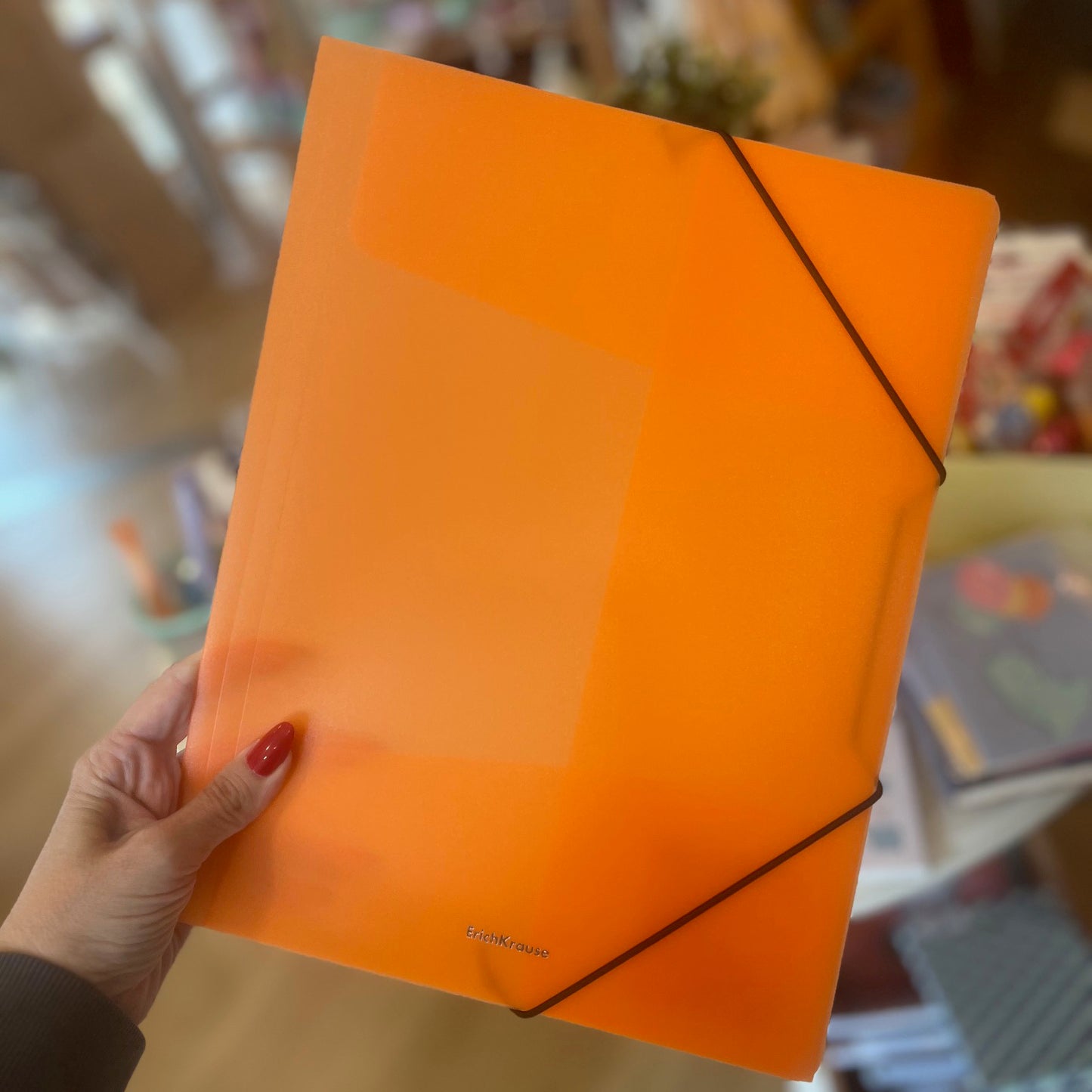 Capa de elásticos A4 PP Neon LARANJA