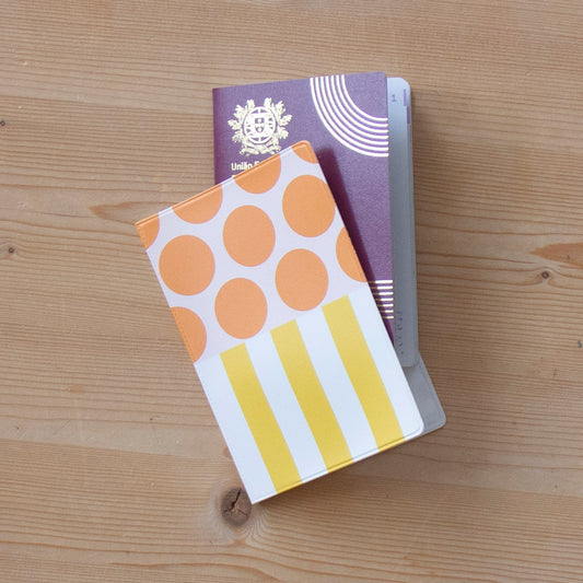 Capa de Passaporte DOTS ORANGE