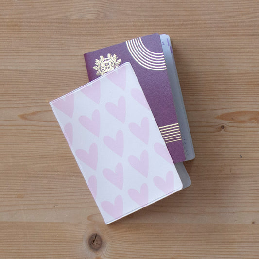 Capa de Passaporte PINK HEARTS