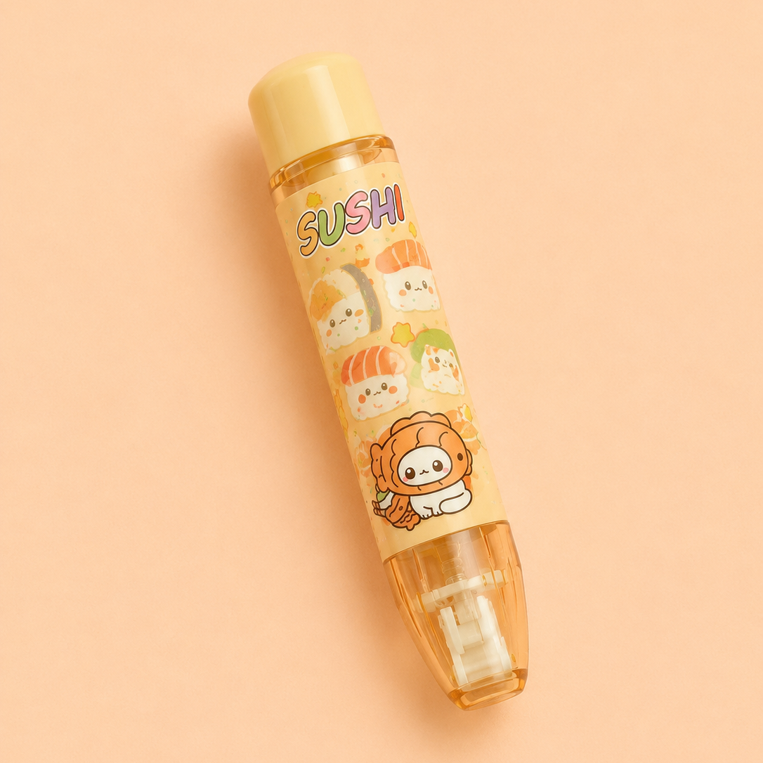 Cola em fita Kids 6m x 5mm SUSHI LARANJA