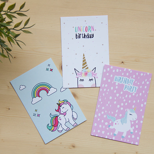 Kit 10 Convites Aniversario UNICORN