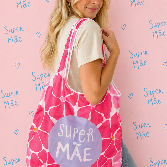 Saco de Compras (Eco Bag) Super Mãe FLOWERS