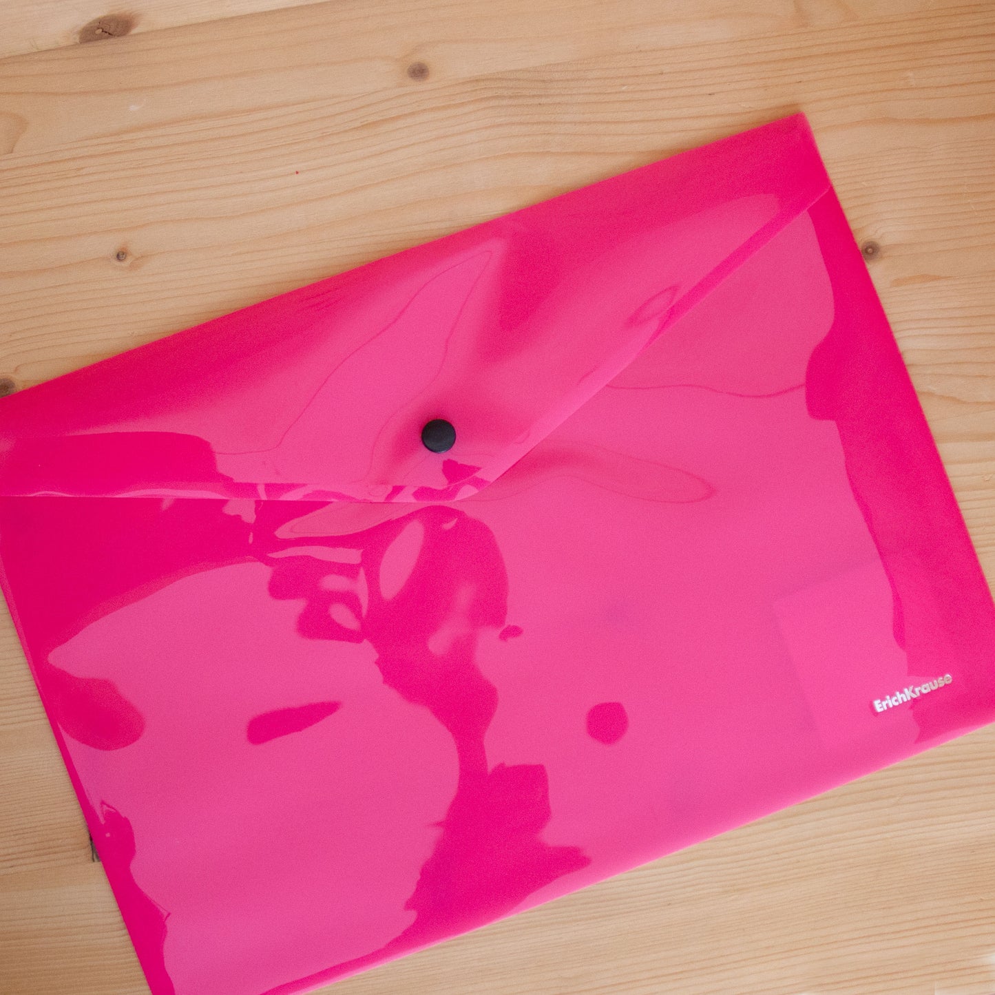 Bolsa Envelope A4 com mola Neon Rosa